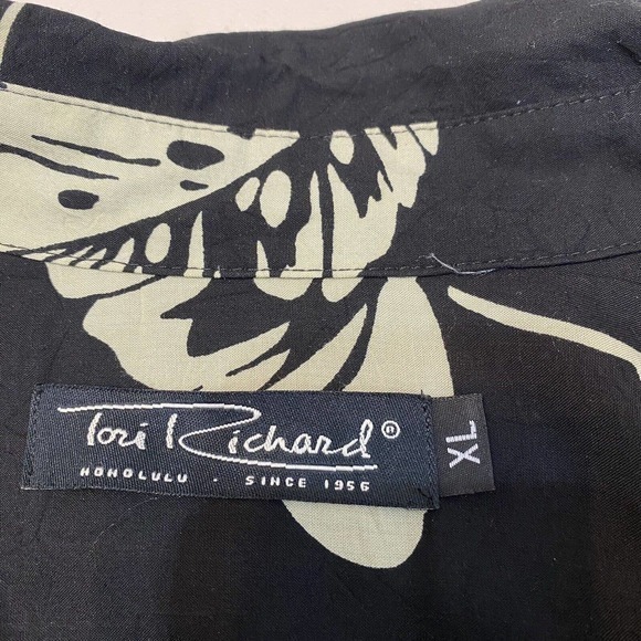 TORI RICHARD Men’s XL Hawaiian Shirt Palm Leaf Print Short Sleeve Button Up - Picture 3 of 6